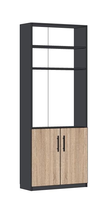 Шафа напівзакрита з полицями БРІК (В802)